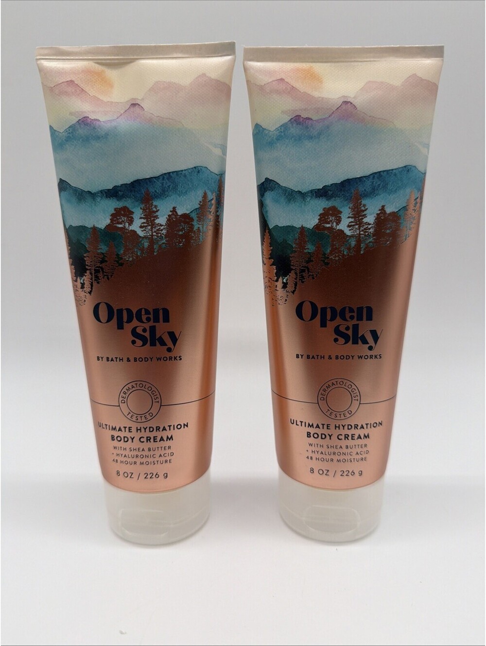 2 NEW BATH & BODY WORKS OPEN SKY ULTIMATE HYDRATION BODY CREAM 8 OZ